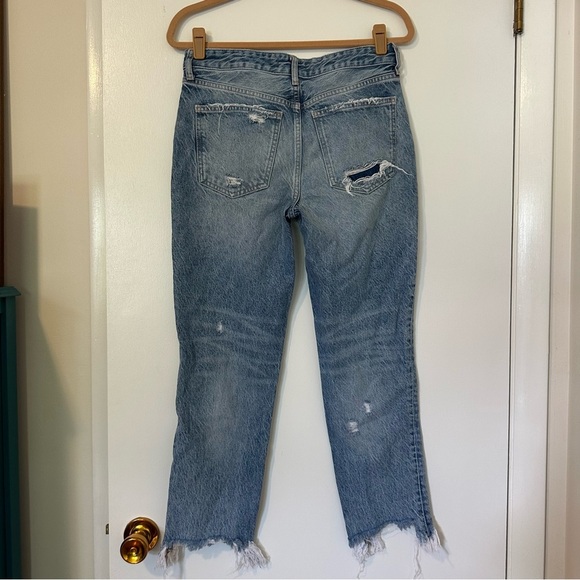 Free People Good Times Relaxed Distressed Jeans Womens 27 Blue - Picture 8 of 10